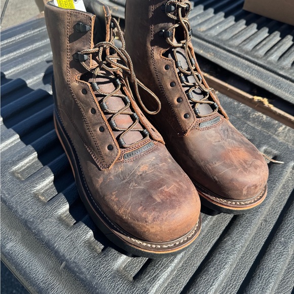 Rugged Men's Leather Lace-Up Boots - Picture 1 of 6